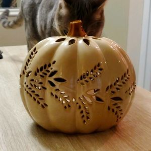 Decorative candle holder pumpkin